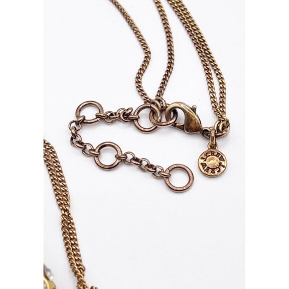 J.Crew Tortoiseshell Resin & AB Rhinestone Link Statement Necklace Gold Tone - Picture 6 of 6